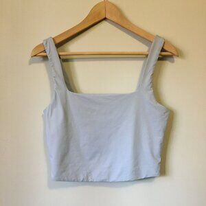 Garage Satiny Pale Blue Cropped Tank Top Spaghetti Strap Size Small